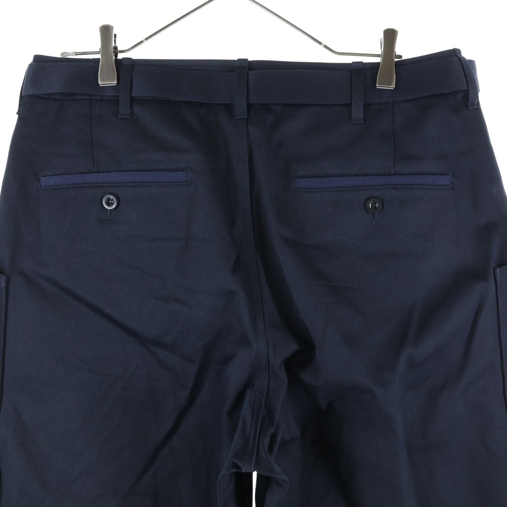 Sacai(サカイ) 25SS Cotton Chino Pants 25-03604M ベルテッド コットンチノパンツ ダークネイビー