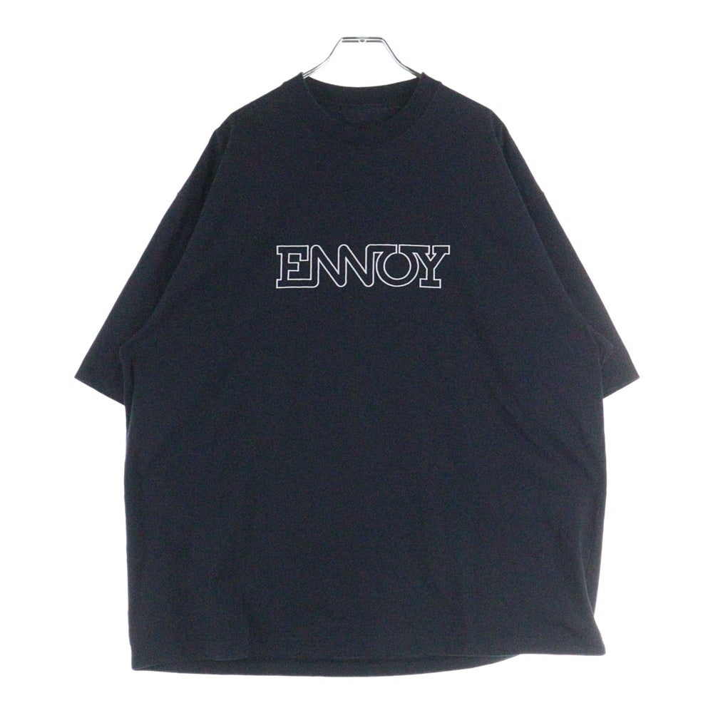 ENNOY(エンノイ) Electric Logo EMB T-Shirt SS24BRENCT01NTL エレクトリックロゴ エンブロイダリー半袖Tシャツ