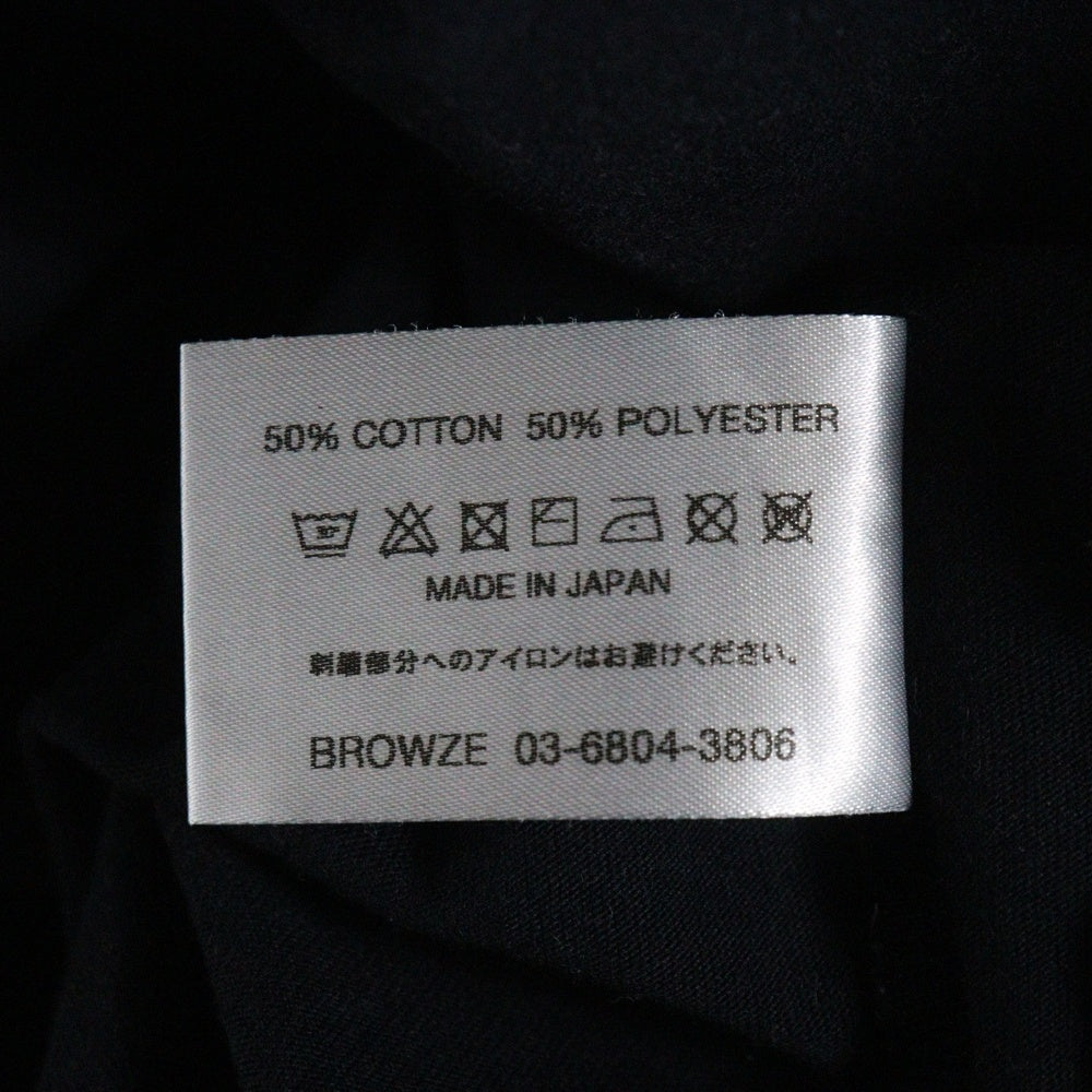 ENNOY(エンノイ) Electric Logo EMB T-Shirt SS24BRENCT01NTL エレクトリックロゴ エンブロイダリー半袖Tシャツ