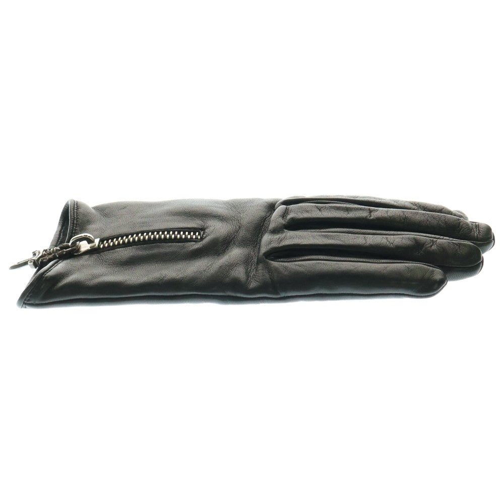 CHROME HEARTS(クロムハーツ) DGR ZIP GROVE ダガージップ レザーグローブ ブラック