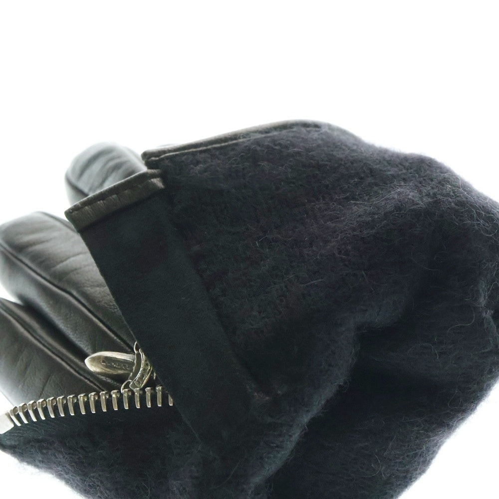 CHROME HEARTS(クロムハーツ) DGR ZIP GROVE ダガージップ レザーグローブ ブラック