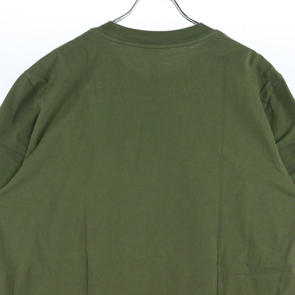 MONCLER(モンクレール) 22AW SAFARI TEE サファリ フロントロゴプリントTシャツ 半袖クルーネックカットソー カーキ I10918C00051