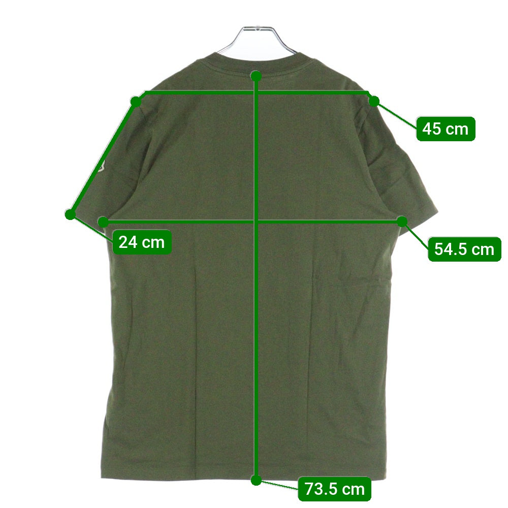MONCLER(モンクレール) 22AW SAFARI TEE サファリ フロントロゴプリントTシャツ 半袖クルーネックカットソー カーキ I10918C00051