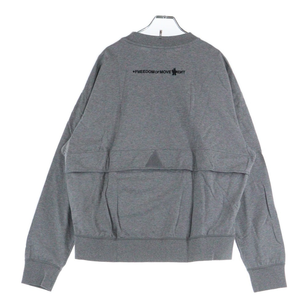 MONCLER(モンクレール) Grenoble 23years Cotton Long T shirts J10978G00002 ロゴクルーネック 長袖トレーナー グレー