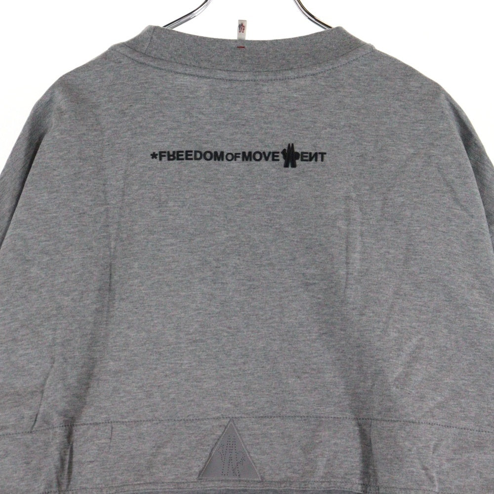 MONCLER(モンクレール) Grenoble 23years Cotton Long T shirts J10978G00002 ロゴクルーネック 長袖トレーナー グレー
