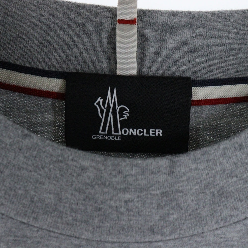 MONCLER(モンクレール) Grenoble 23years Cotton Long T shirts J10978G00002 ロゴクルーネック 長袖トレーナー グレー