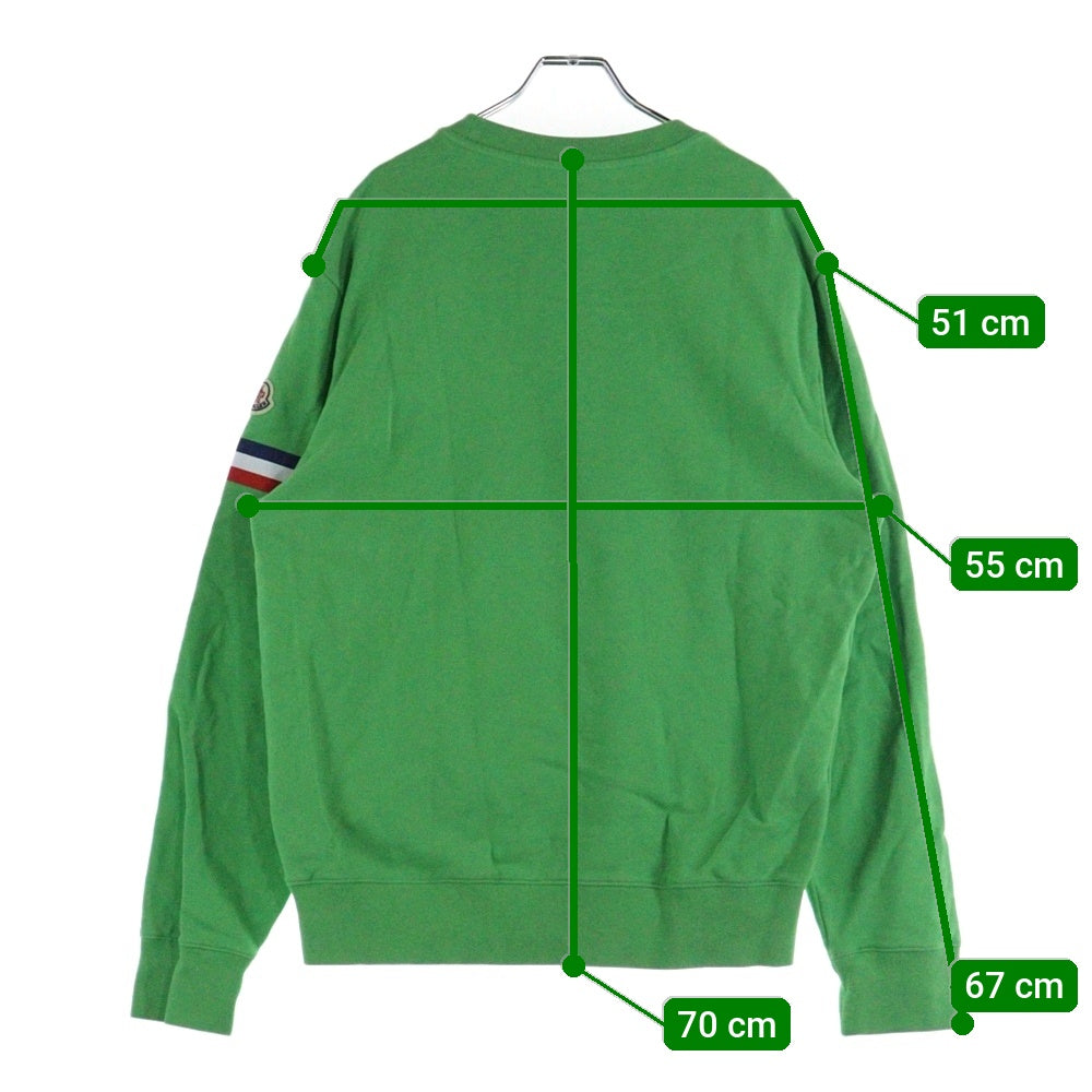 MONCLER(モンクレール) FELPA LOGO SWEATSHIRTS I10918G000005 フェルパ ロゴクルーネックスウェットトレーナー グリーン