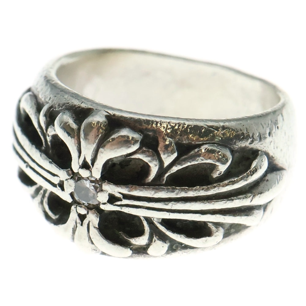 CHROME HEARTS(クロムハーツ) FLRL CRS 1DIA フローラルクロスリング 1ダイヤ シルバー