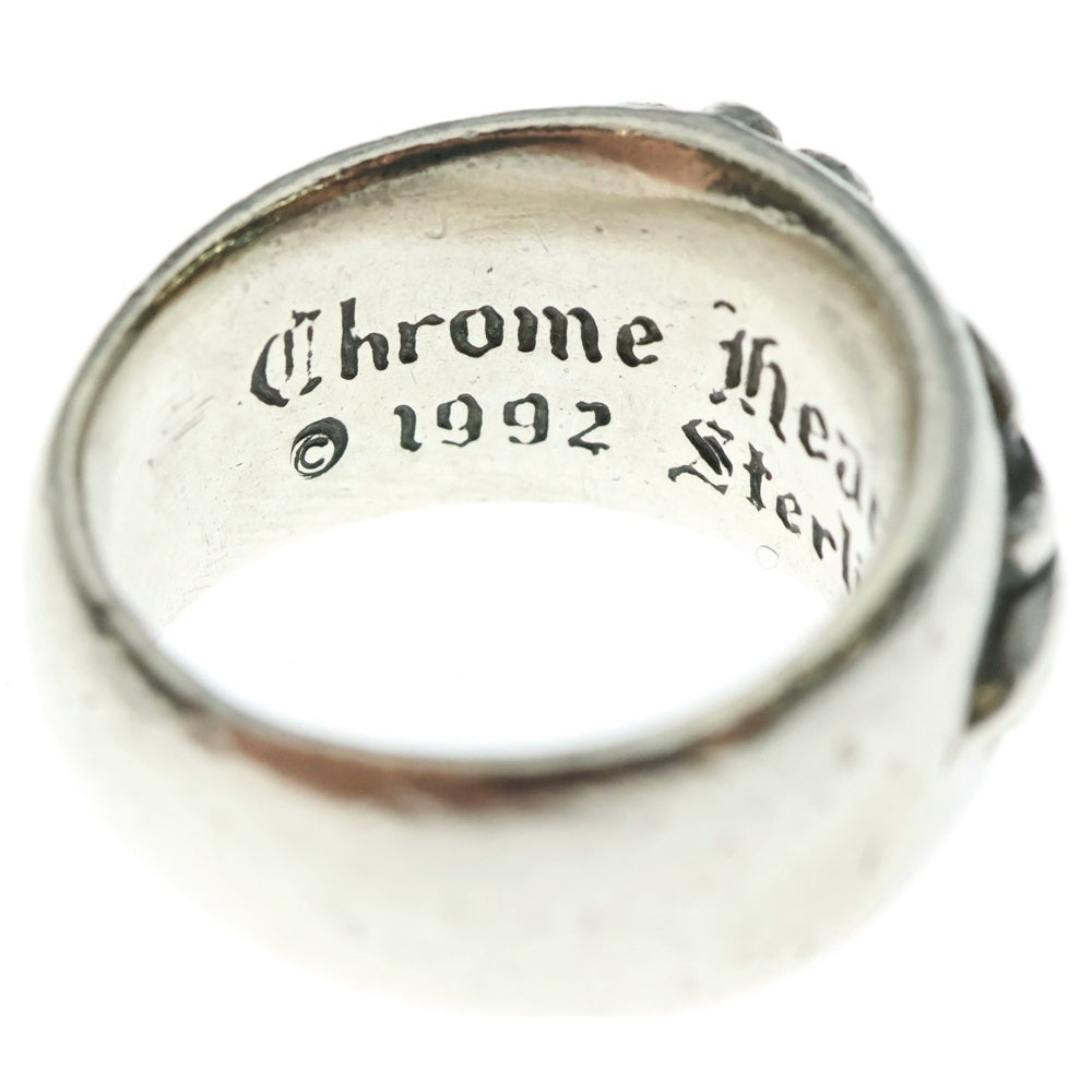 CHROME HEARTS(クロムハーツ) FLRL CRS 1DIA フローラルクロスリング 1ダイヤ シルバー