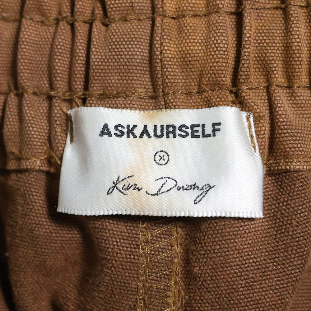 ASKYURSELF(アスクユアセルフ) KIM DUONG FLARE CARGO PANTS フレアカーゴパンツ ブラウン