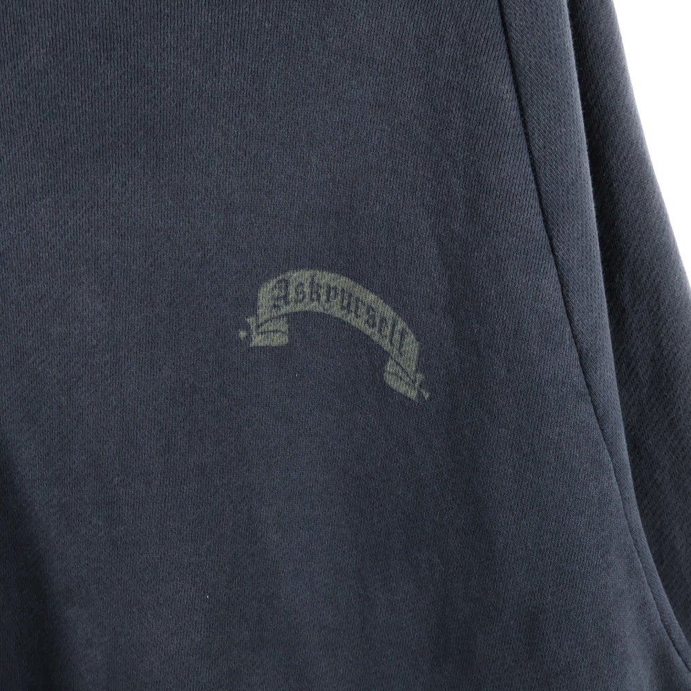 ASKYURSELF(アスクユアセルフ) Sweaters Banned Repaired Hoodie カットオフ加工 ロゴプルオーバーパーカー ダークグレー