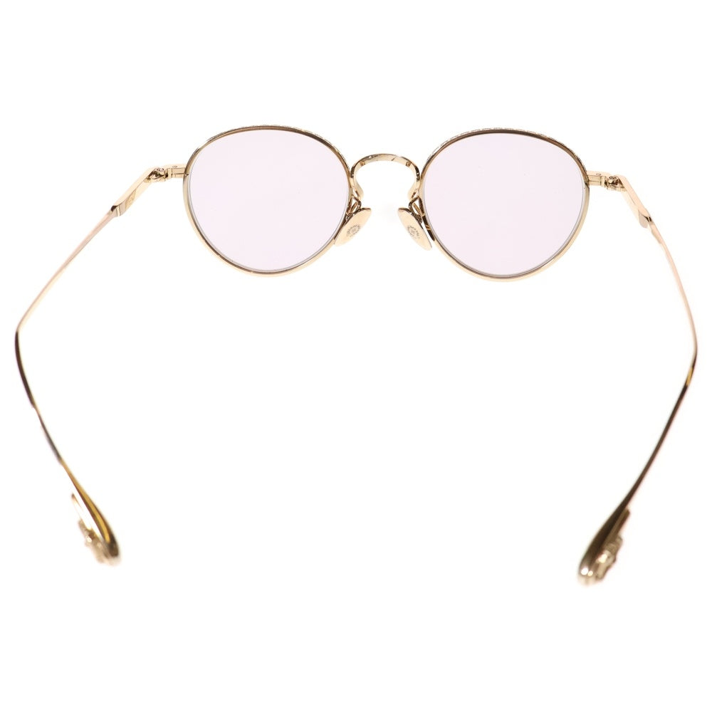 CHROME HEARTS(クロムハーツ) THICK Gold Plated ボストンラウンド アイウェア サングラス ゴールド/クリア