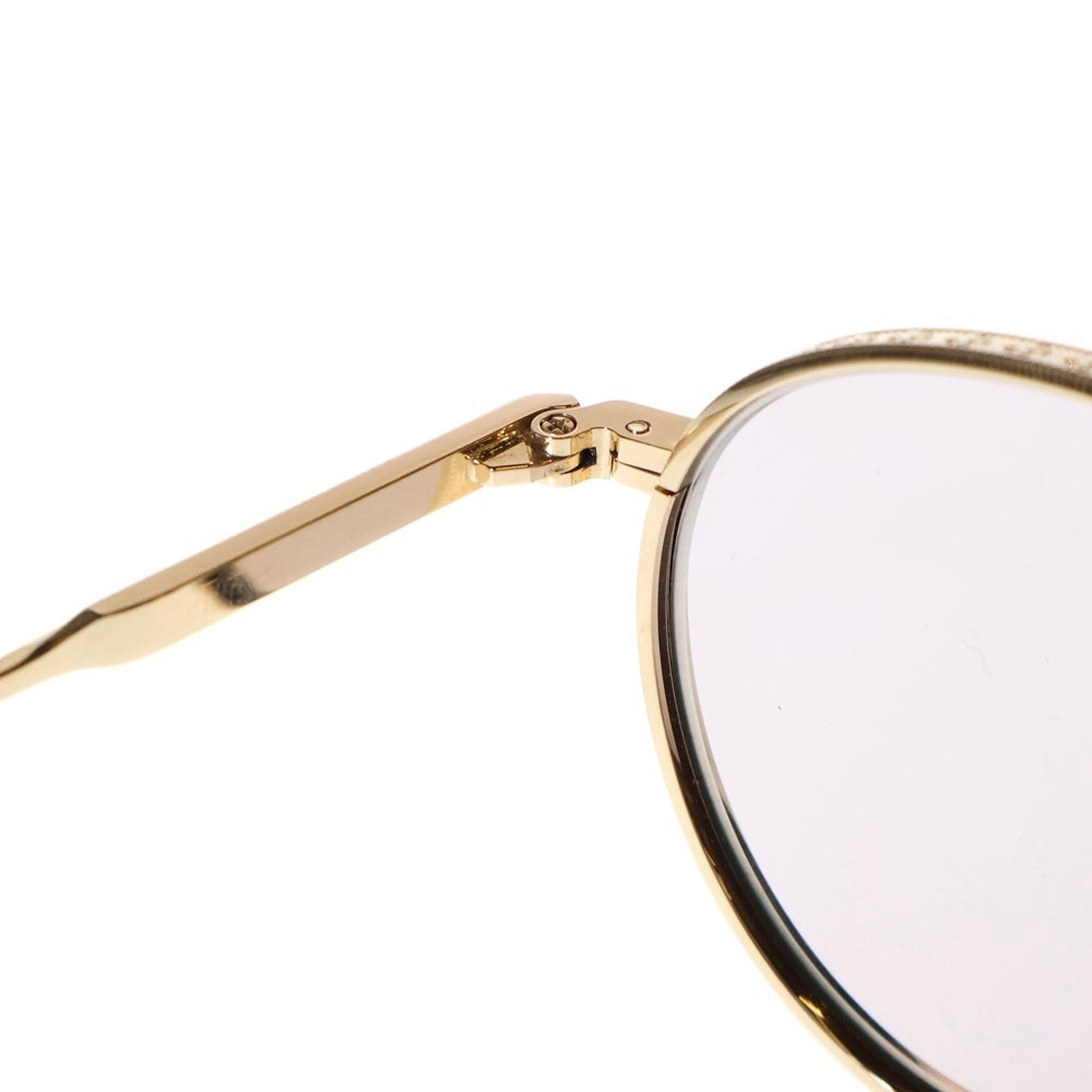 CHROME HEARTS(クロムハーツ) THICK Gold Plated ボストンラウンド アイウェア サングラス ゴールド/クリア