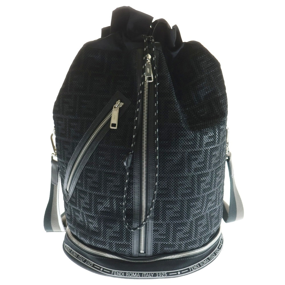 FENDI(フェンディ) MON TRESOR L ズッカ柄 モントレゾール バックパック ブラック 7VA451