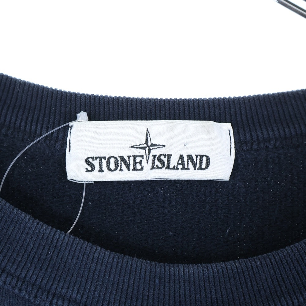 STONE ISLAND(ストーンアイランド) Garment Dyed Sweatshirts 671562720 ガーメントダイ クルーネックスウェットトレーナー ネイビー