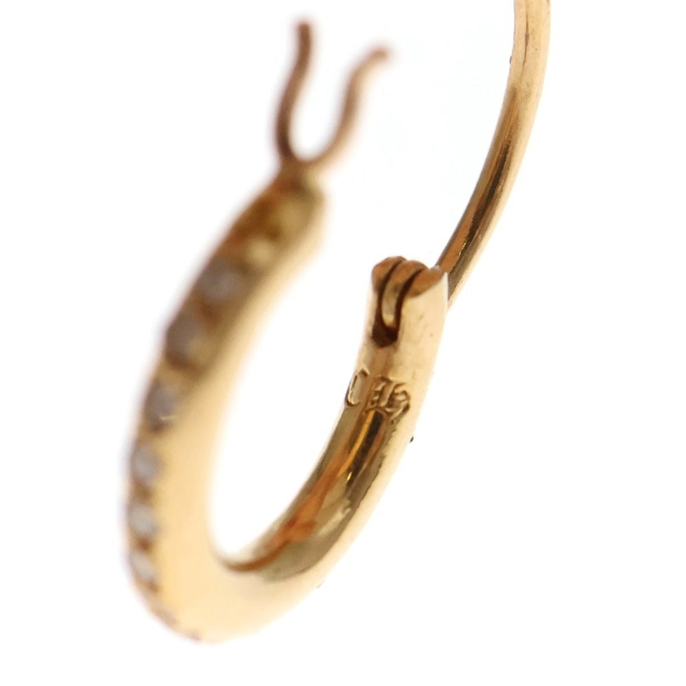 CHROME HEARTS(クロムハーツ) 22K HOOP TFL TINY P/D タイニーフープ PAVEダイヤ ピアス ゴールド
