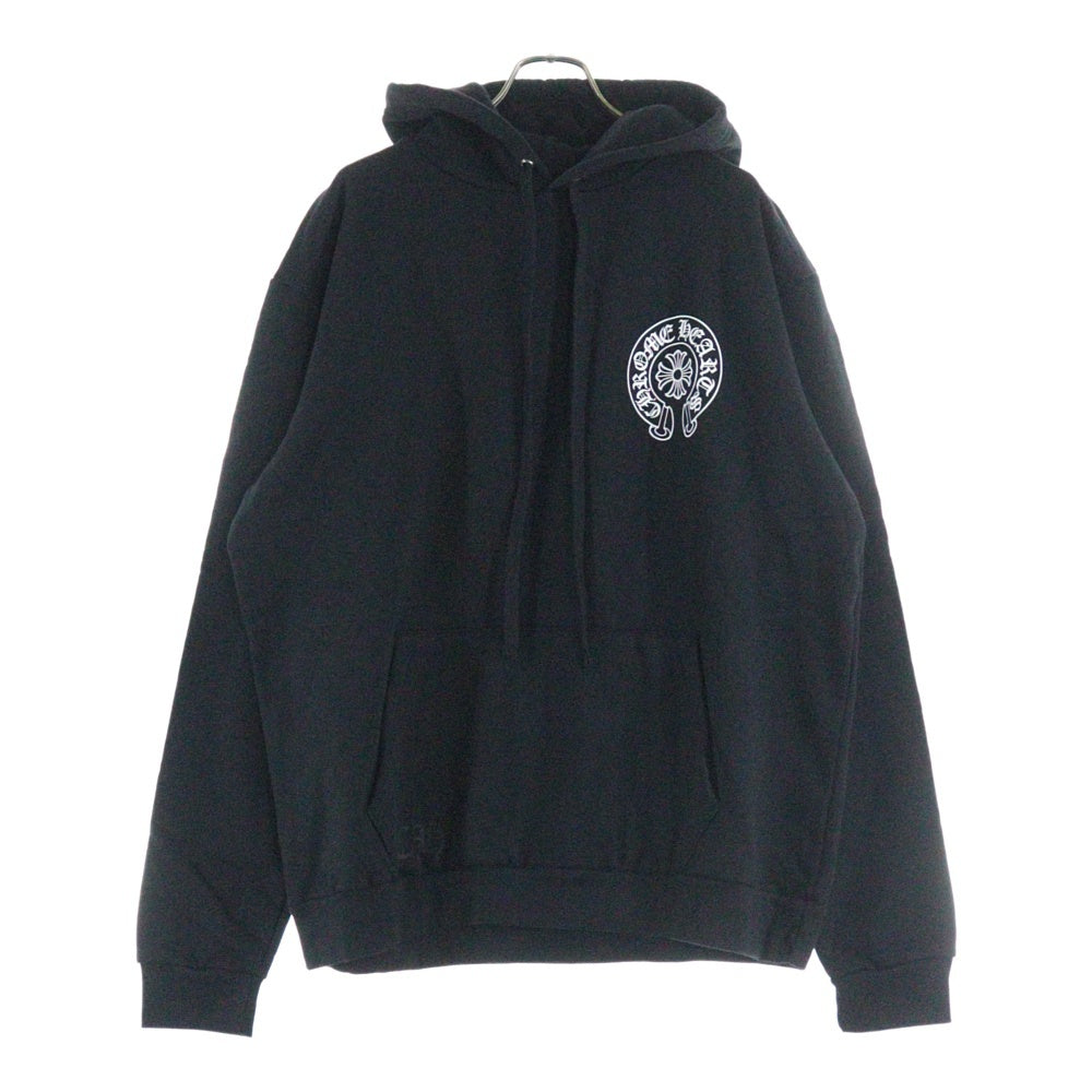 CHROME HEARTS(クロムハーツ) SWTSHRT HD PLVR LTD ホノルル限定バックホースシュープリント プルオーバーフーディ パーカー ブラック