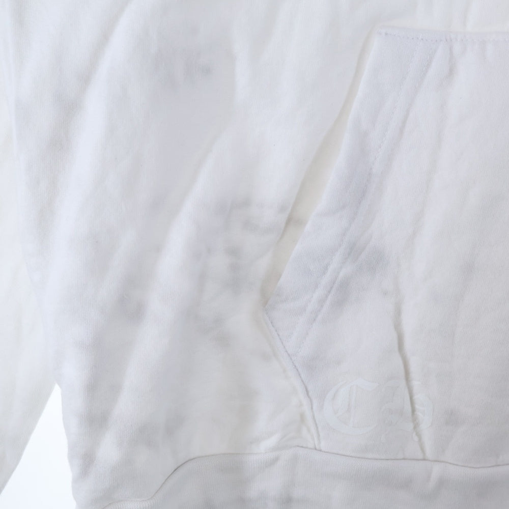 CHROME HEARTS(クロムハーツ) SWTSHRT HD ZIP ジップパーカー バックスクロールラベルロゴプリントジップパーカー ホワイト