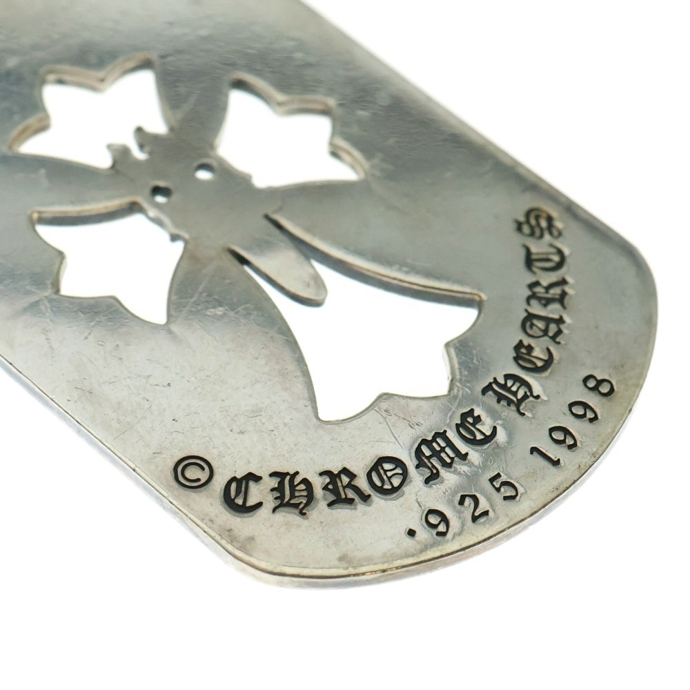 CHROME HEARTS(クロムハーツ) D TAG LRG FLE DAG AFTER 4P DIAフレア ダガー アフター 4Pダイヤ ラージ ドッグタグ ペンダントトップ シルバー