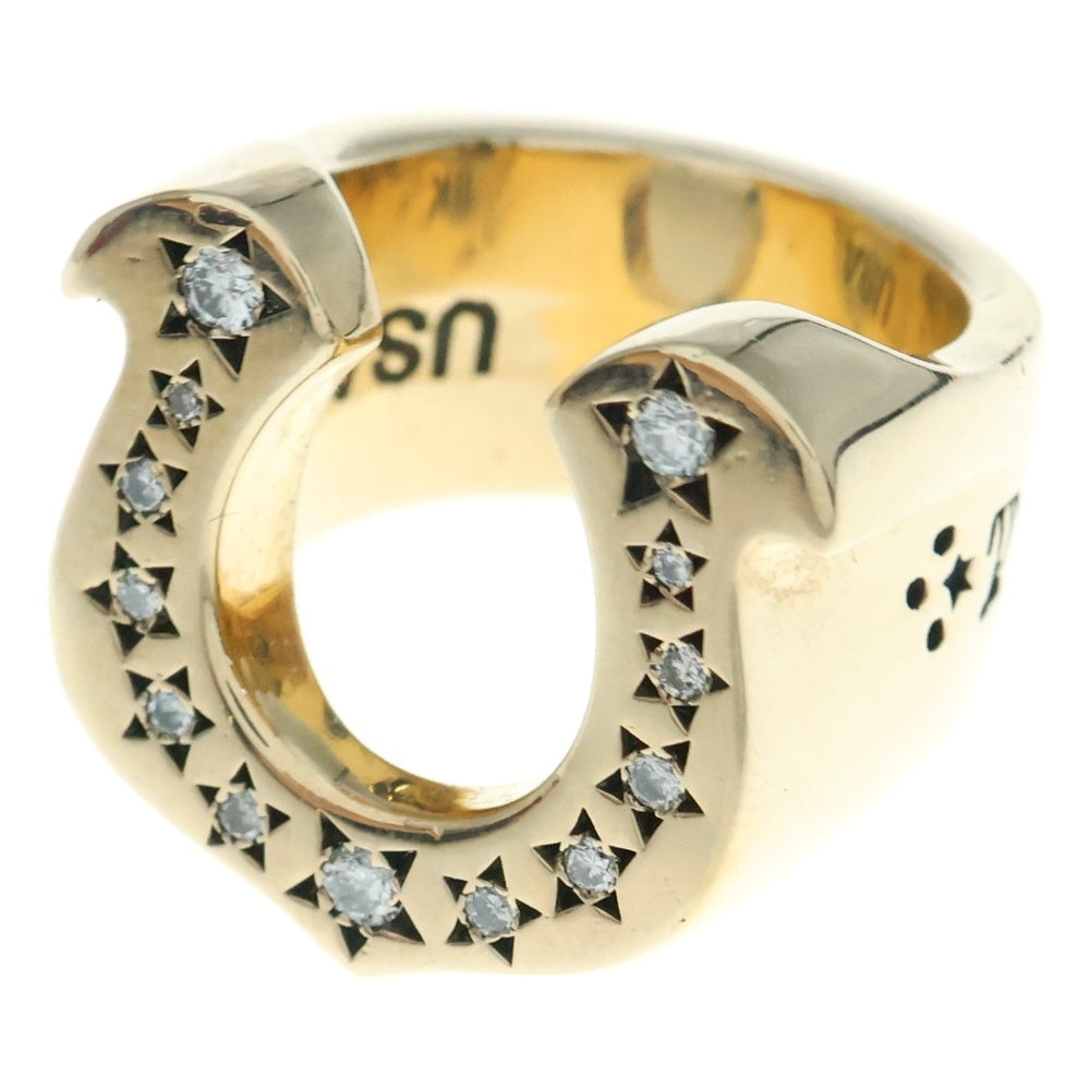 TENDERLOIN(テンダーロイン) T-H.SRING GOLD/STONE 8K ダイヤ ホースシューリング 指輪 ゴールド