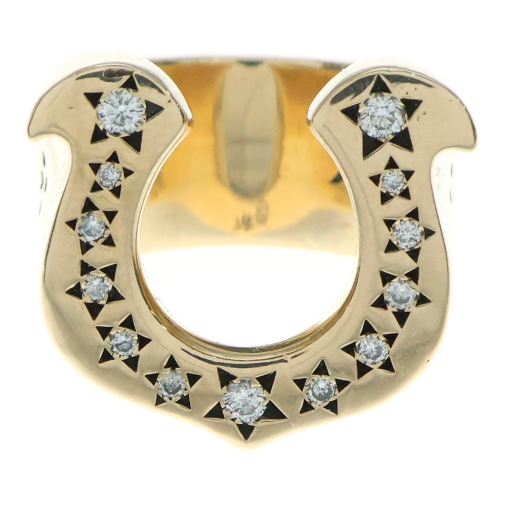 TENDERLOIN(テンダーロイン) T-H.SRING GOLD/STONE 8K ダイヤ ホースシューリング 指輪 ゴールド