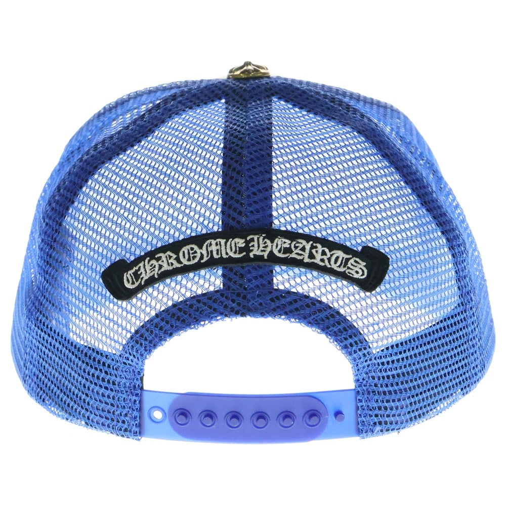 CHROME HEARTS(クロムハーツ) Vertical Logo Trucker Cap ヴァーティカルロゴ メッシュキャップ ブルー/ホワイト