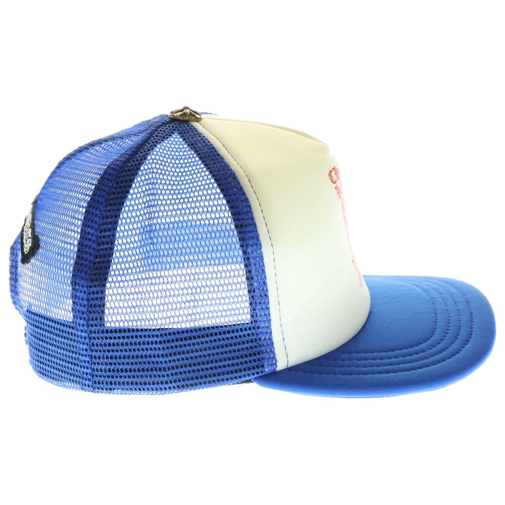 CHROME HEARTS(クロムハーツ) Vertical Logo Trucker Cap ヴァーティカルロゴ メッシュキャップ ブルー/ホワイト