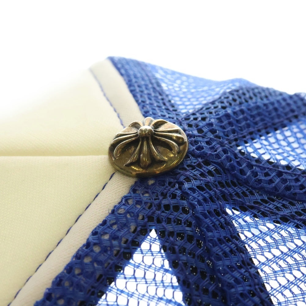 CHROME HEARTS(クロムハーツ) Vertical Logo Trucker Cap ヴァーティカルロゴ メッシュキャップ ブルー/ホワイト