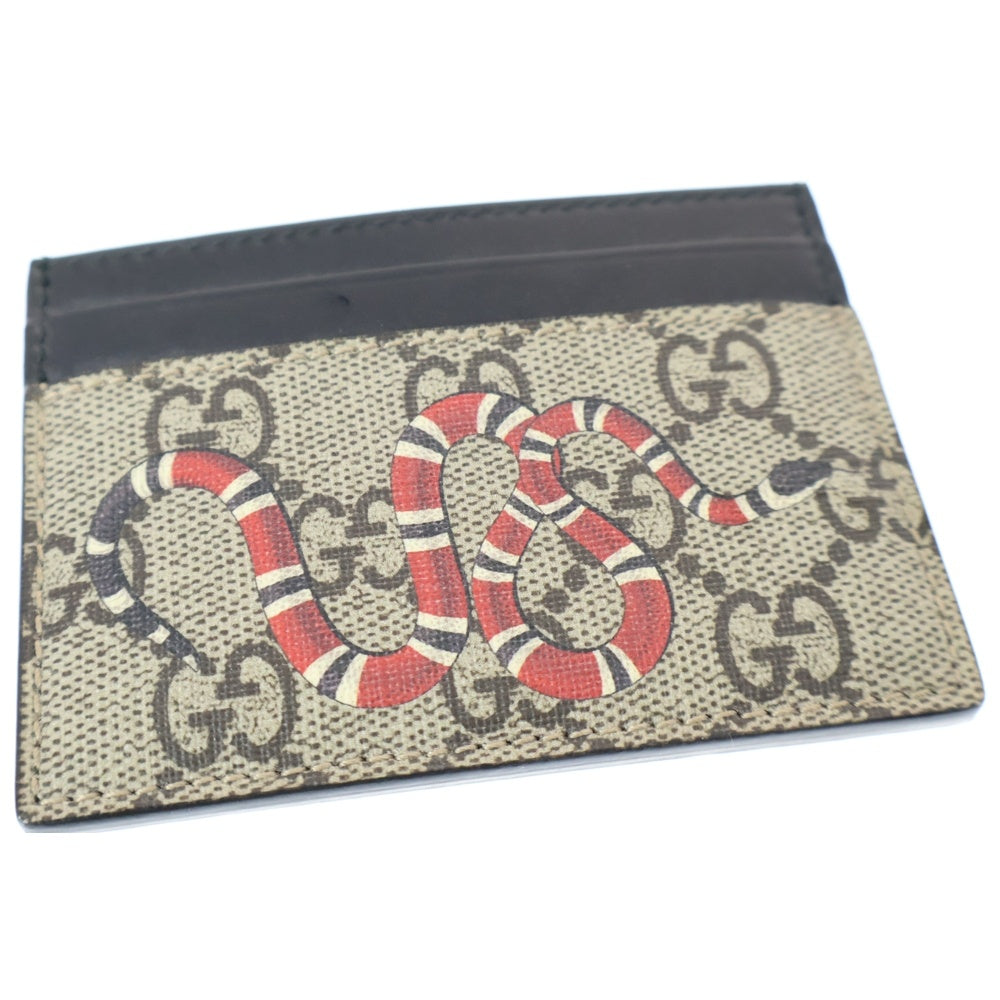 GUCCI(グッチ) キングスネークプリント GGスプリーム カードケース