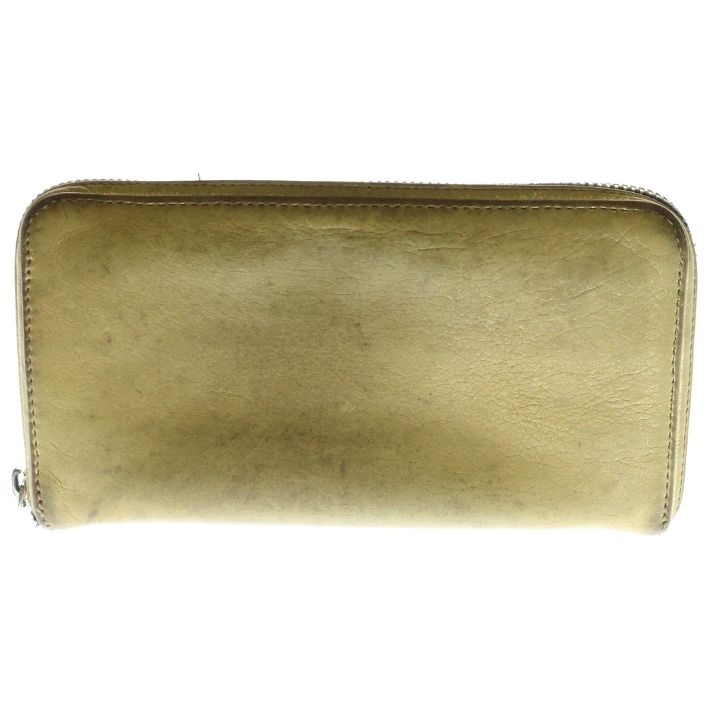 CHROME HEARTS(クロムハーツ) REC F ZIP GOLD セメタリクロスパッチ ウォレット 長財布