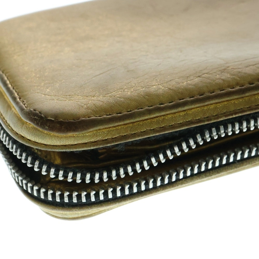 CHROME HEARTS(クロムハーツ) REC F ZIP GOLD セメタリクロスパッチ ウォレット 長財布