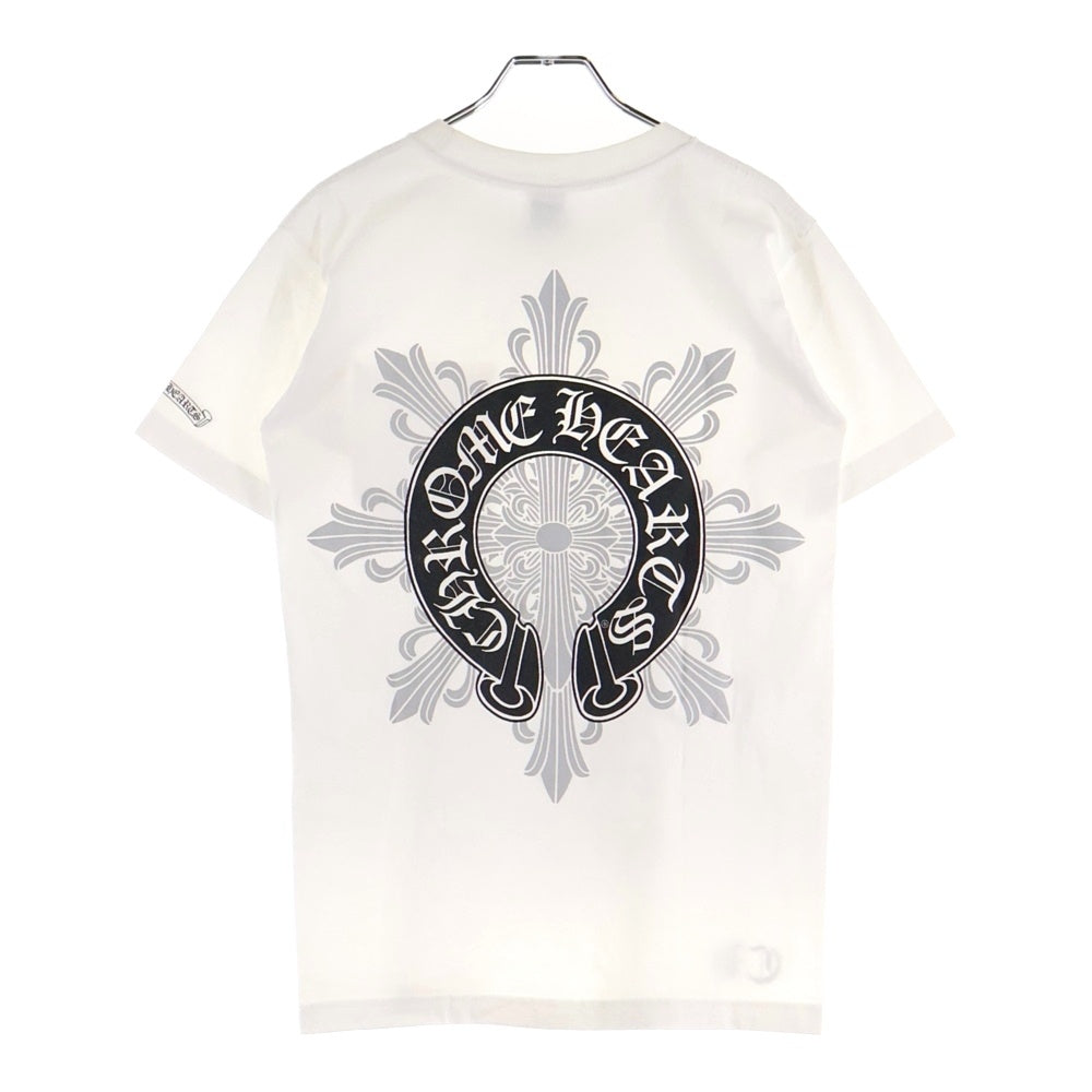 CHROME HEARTS(クロムハーツ) OLD オールドモデル バッククロスホースシュー ホースシュープリントポケット 半袖Tシャツ カットソー ホワイト