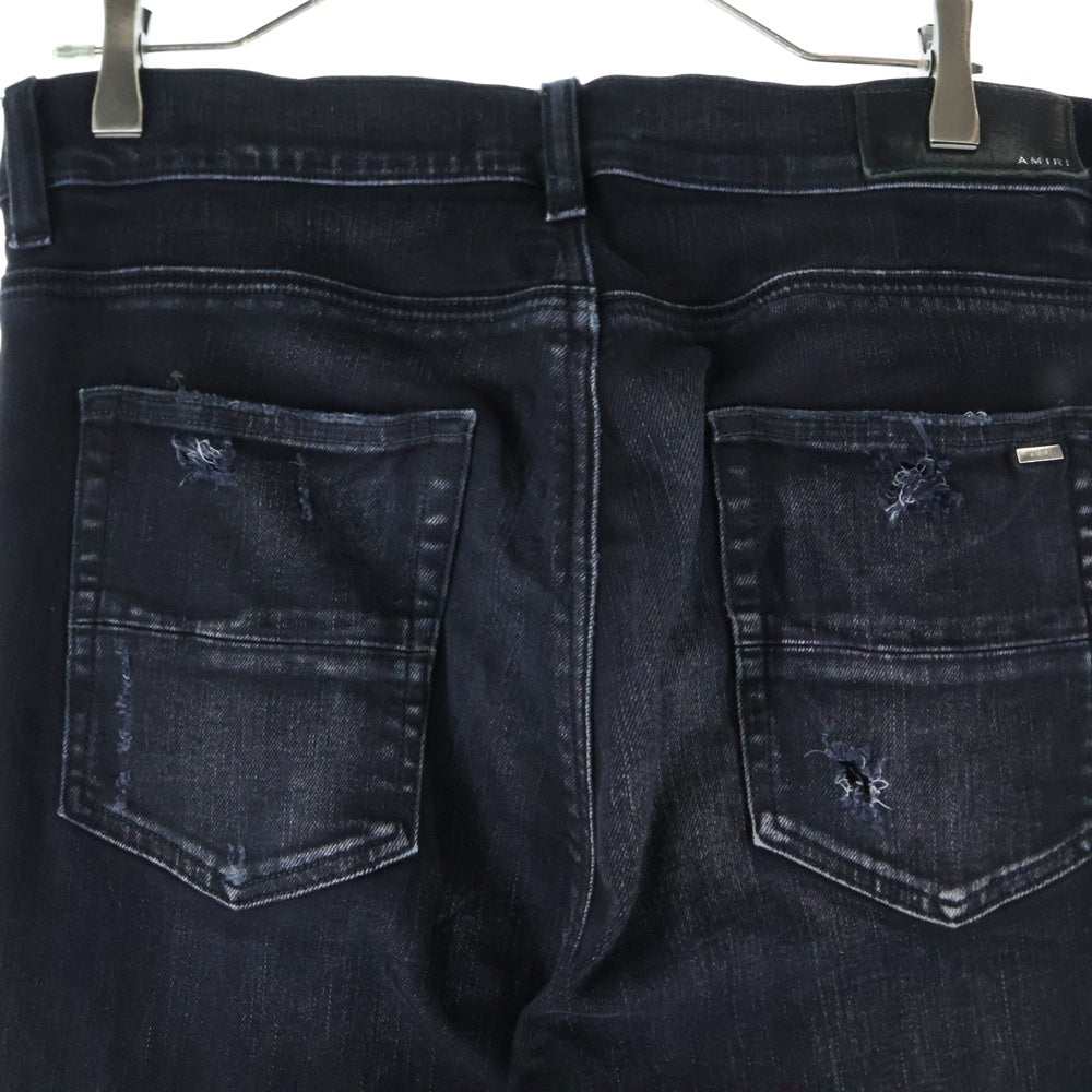 AMIRI(アミリ) クラッシュ加工スキニーデニムパンツ ジーンズ ブラック RN150712