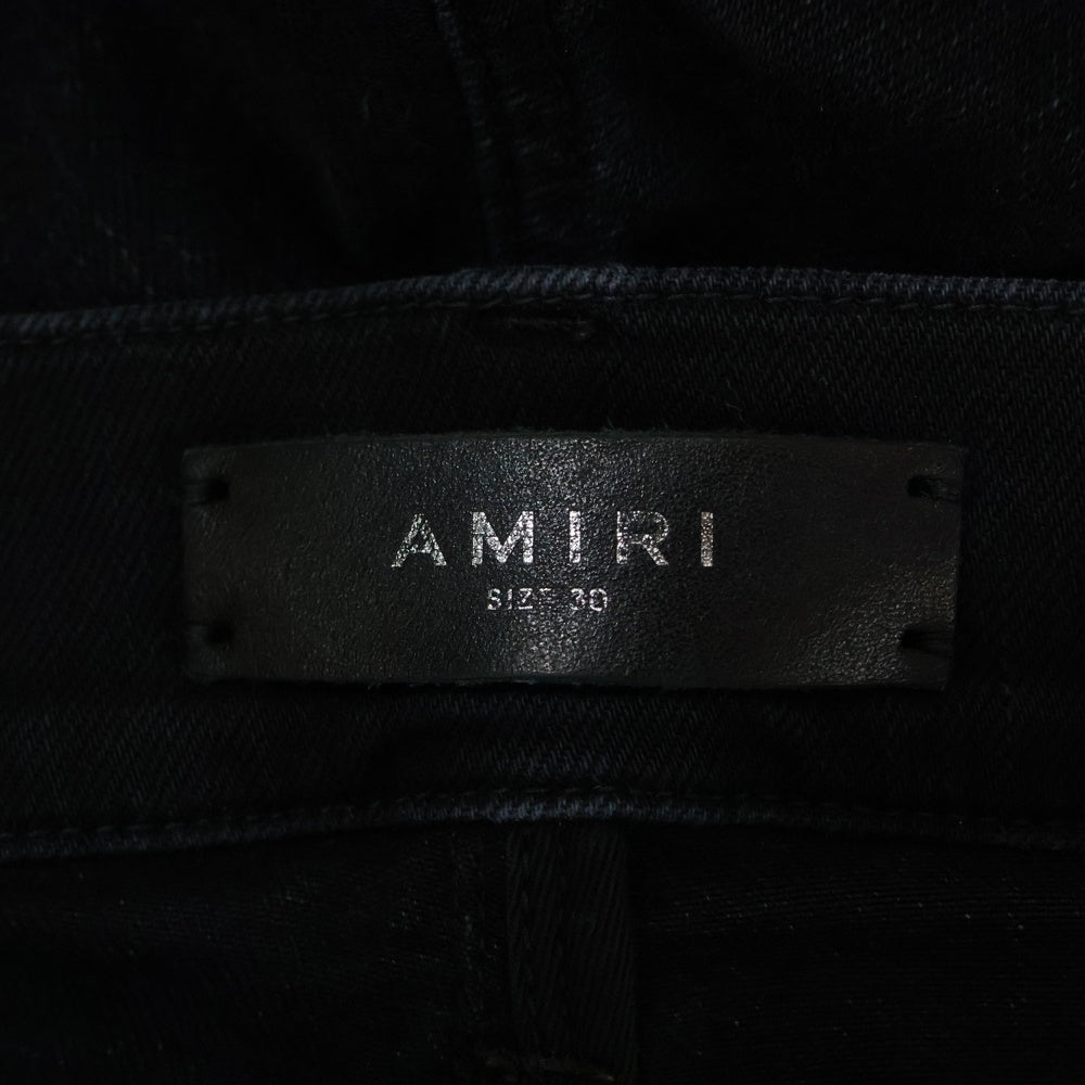 AMIRI(アミリ) クラッシュ加工スキニーデニムパンツ ジーンズ ブラック RN150712