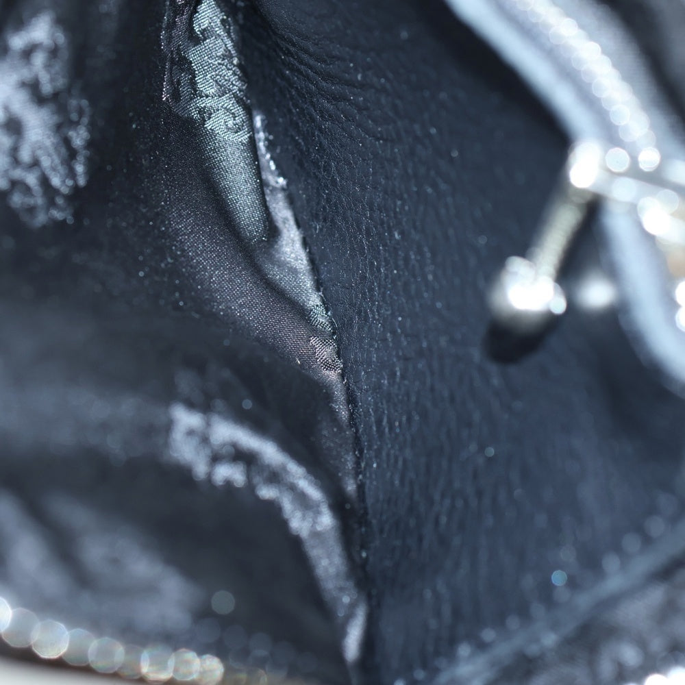 CHROME HEARTS(クロムハーツ) TINY ZIP タイニージップ クロスパッチ付き ダガージップ レザー コンパクトウォレット 財布 ブラック