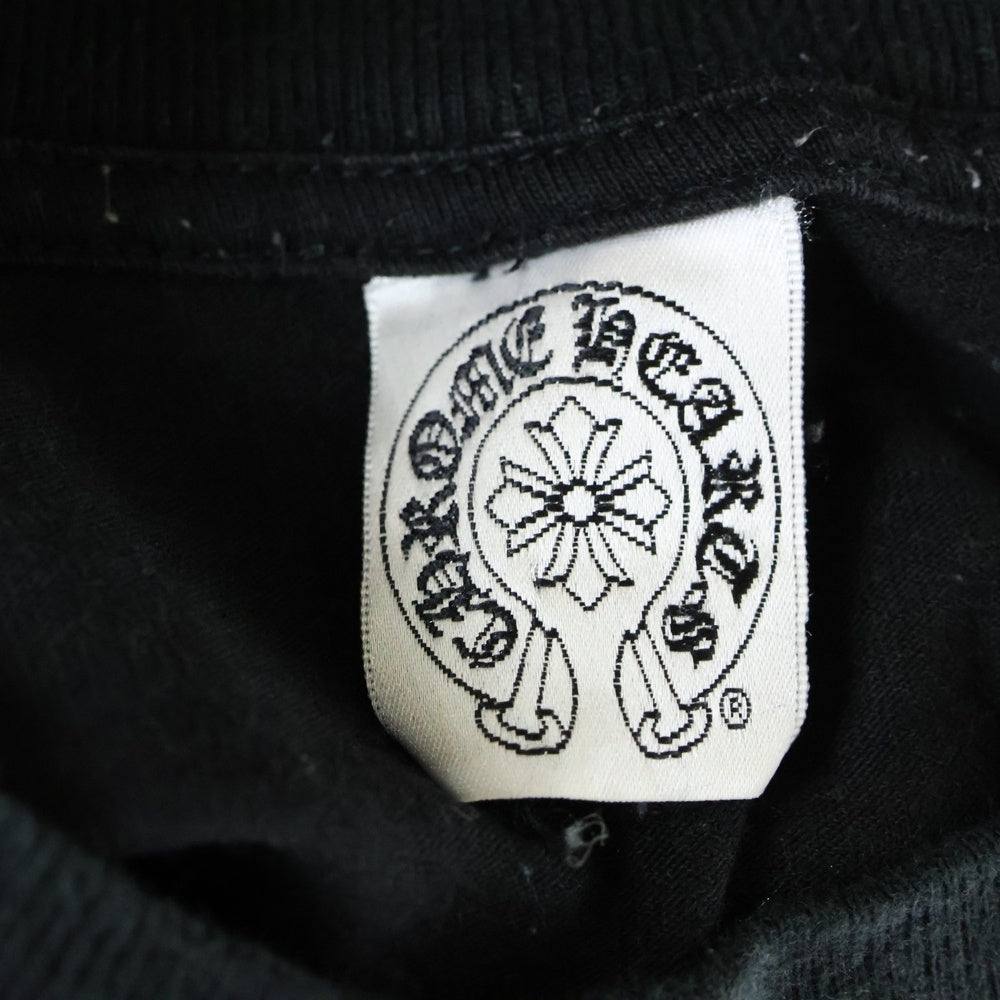 CHROME HEARTS(クロムハーツ) OLD Las Vegas Horseshoe L/S Tee オールド ラスベガス限定 ホースシュー 袖フローラルプリント 長袖Tシャツ カットソー ブラック