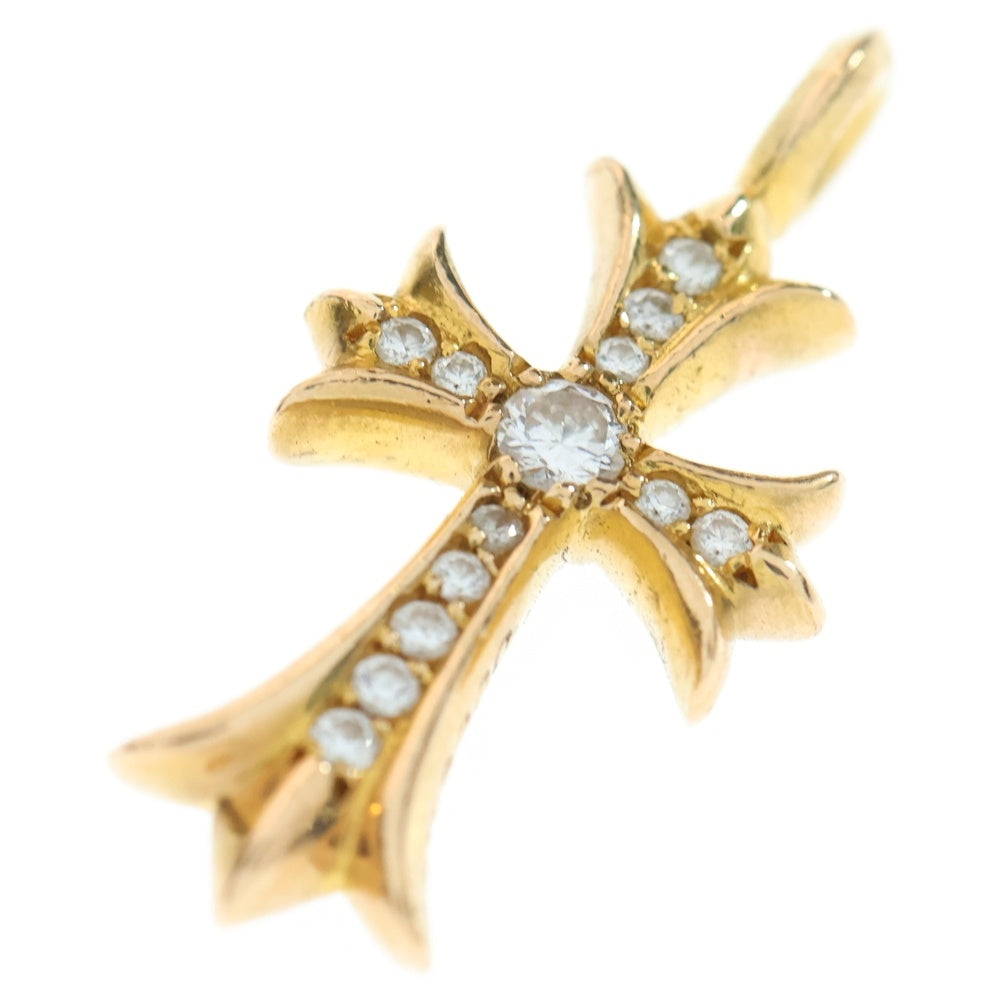 CHROME HEARTS(クロムハーツ) 22K TNY CRSF P/DIA タイニーファットクロス PAVEダイヤ ペンダントトップ ゴールド BCA033