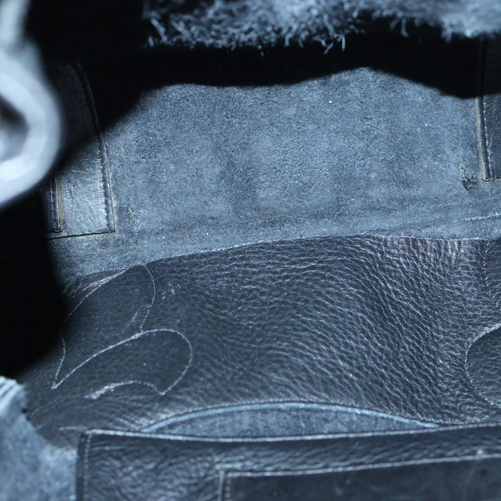 CHROME HEARTS(クロムハーツ) BACKPACK-L ラージバックパック BSフレア装飾レザーラージバックパック ブラック