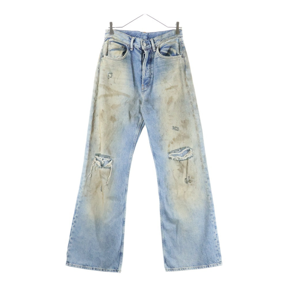 Acne Studios(アクネ ストゥディオズ) 2021M PENICILLIN ペニシリン ダメージデザイン ルーズフィット ボタンフライ デニムパンツ ジーンズ インディゴ B00403