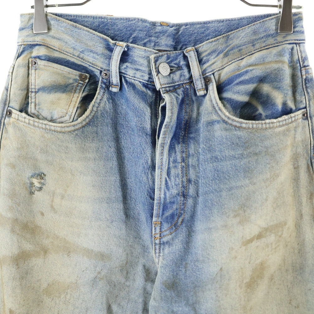 Acne Studios(アクネ ストゥディオズ) 2021M PENICILLIN ペニシリン ダメージデザイン ルーズフィット ボタンフライ デニムパンツ ジーンズ インディゴ B00403