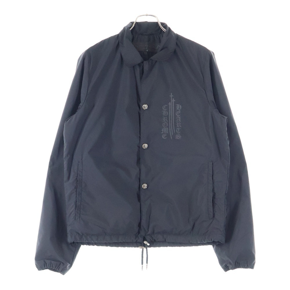 CHROME HEARTS(クロムハーツ) RIGGINS FBRC 英字プリントナイロンコーチジャケット ブルゾン ブラック
