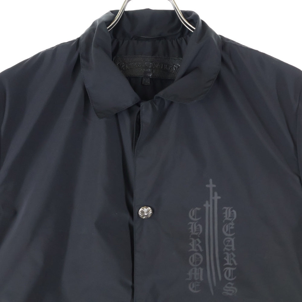 CHROME HEARTS(クロムハーツ) RIGGINS FBRC 英字プリントナイロンコーチジャケット ブルゾン ブラック