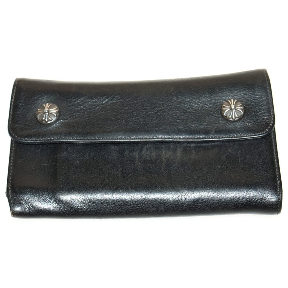 CHROME HEARTS(クロムハーツ) WAVE ウェーブ レザーウォレット 財布 ブラック BCA374