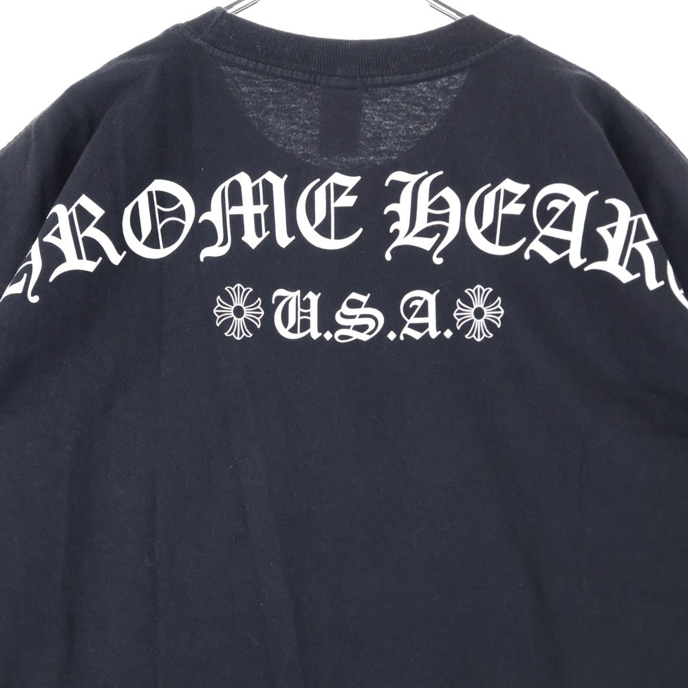 CHROME HEARTS(クロムハーツ) アーチロゴ スクロールラベルプリント 半袖カットソー ブラック