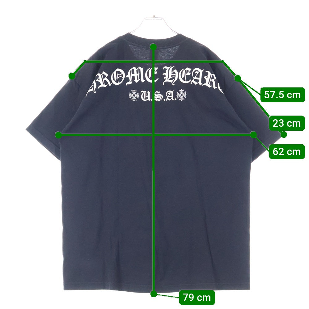 CHROME HEARTS(クロムハーツ) アーチロゴ スクロールラベルプリント 半袖カットソー ブラック