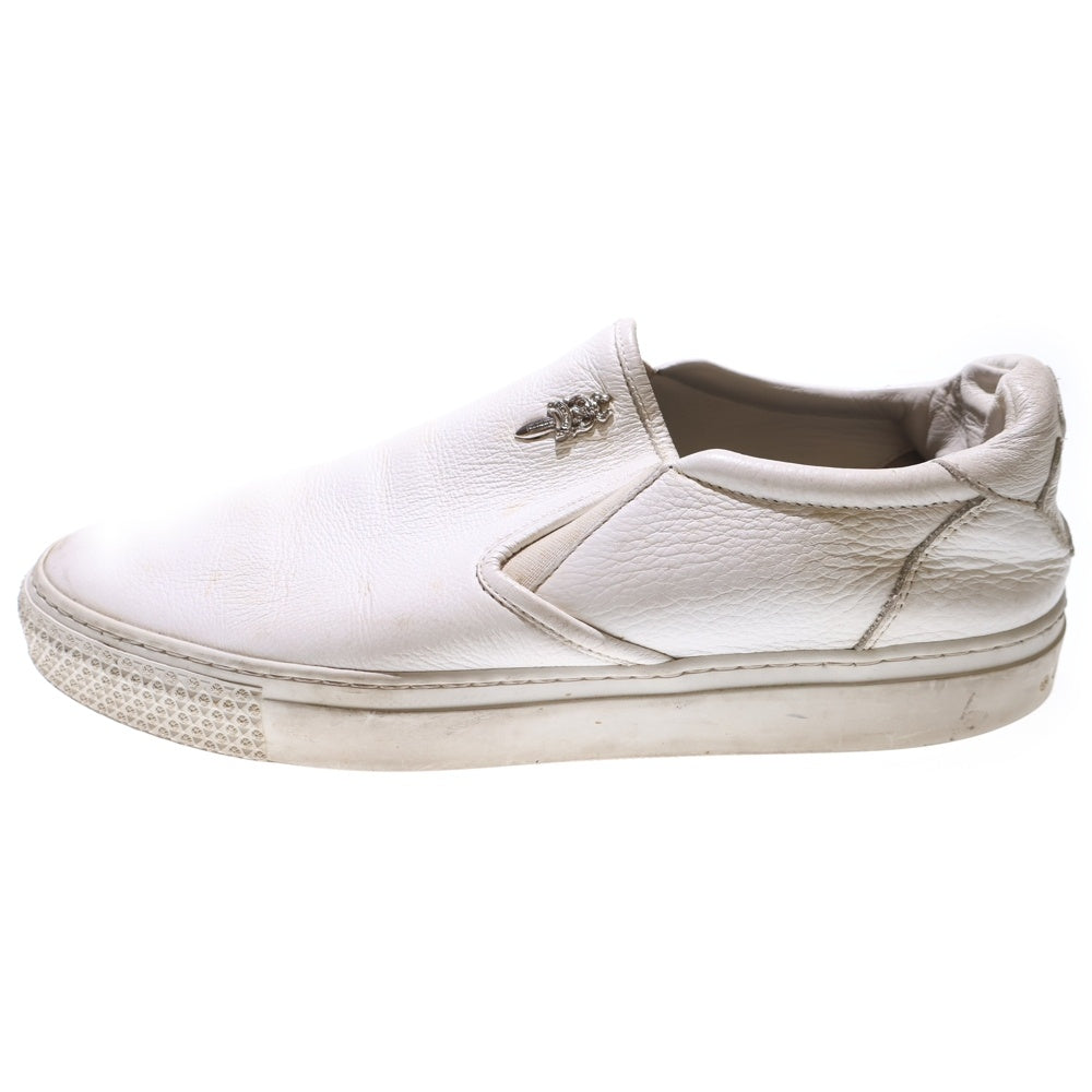 CHROME HEARTS(クロムハーツ) SLIP ON スリッポン CHプラス レザーパッチ ダガー ローカットスニーカー ホワイト