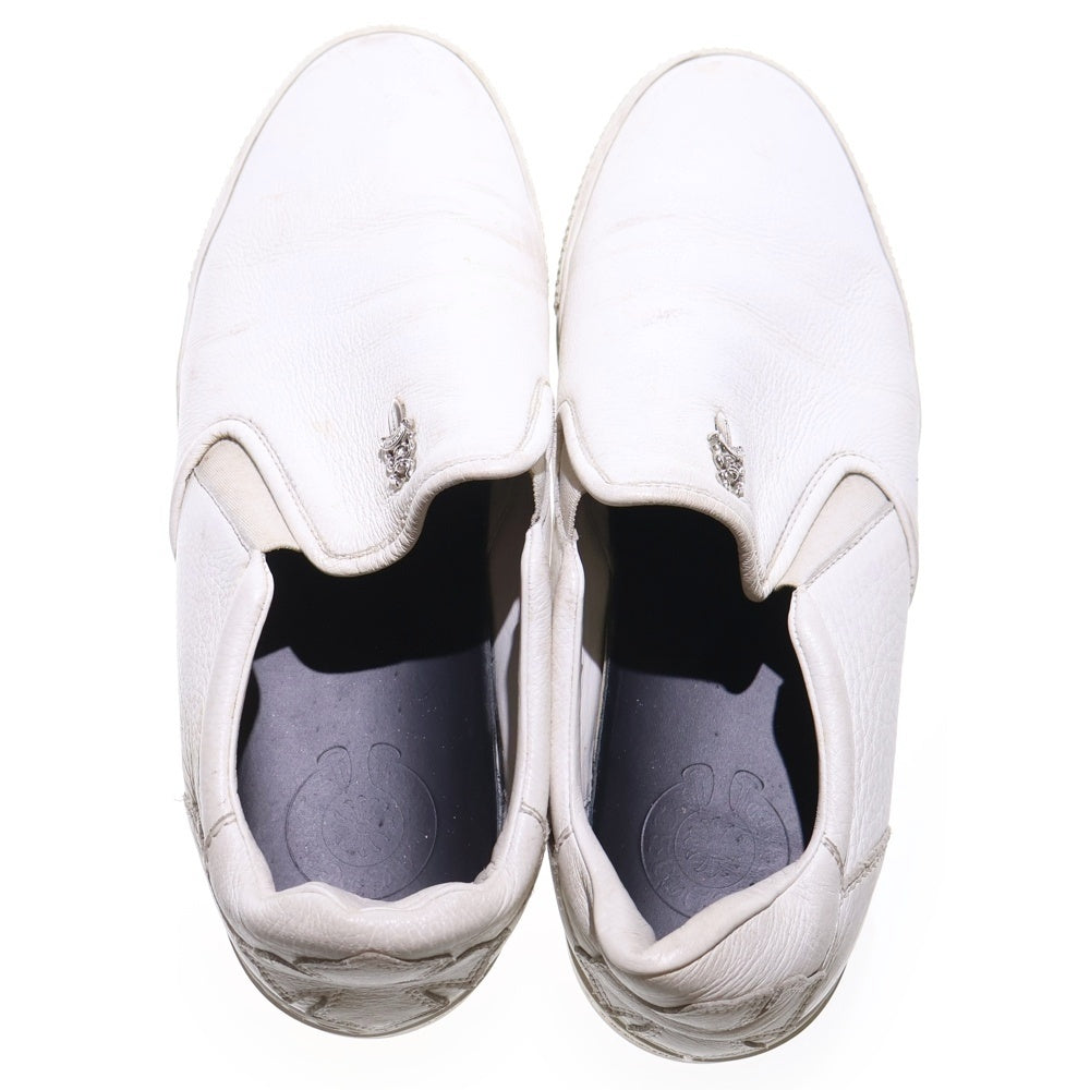 CHROME HEARTS(クロムハーツ) SLIP ON スリッポン CHプラス レザーパッチ ダガー ローカットスニーカー ホワイト