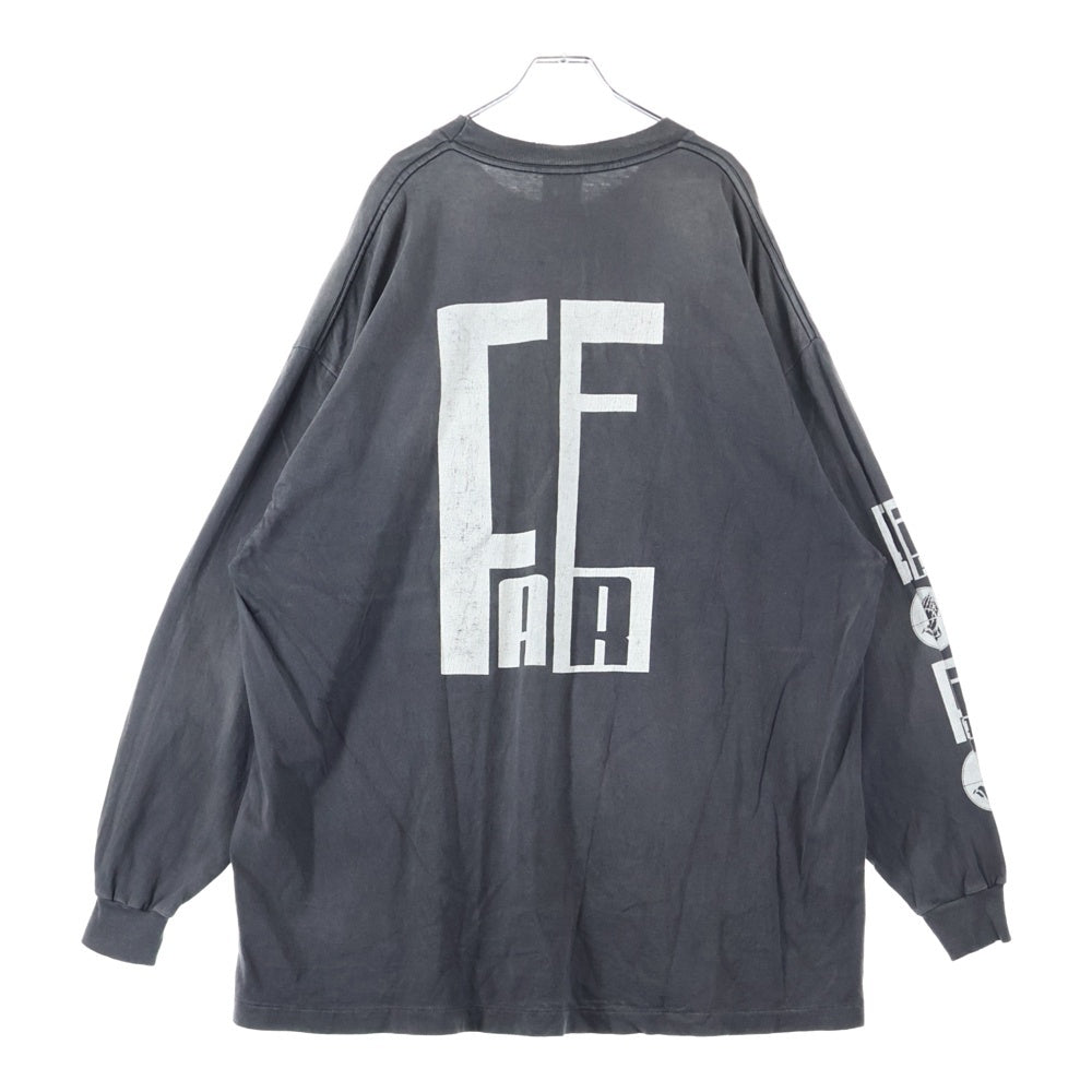 SAINT MICHAEL(セントマイケル) 25SS × FEAR OF GOD SNT OF GOD FG_LS TEE フィアオブゴッド セントオブゴッド 両面プリント クルーネック 長袖Tシャツ カットソー ブラック SM-HR8-0000-C02