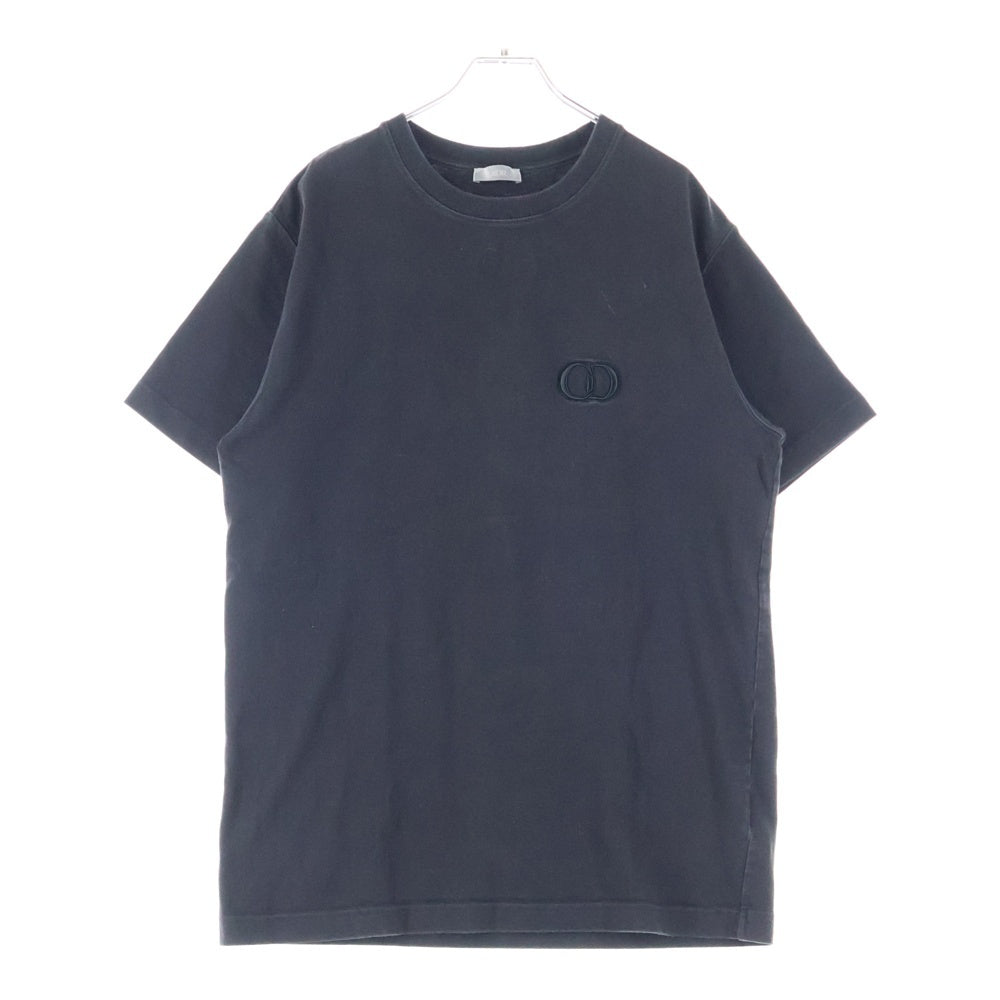 DIOR(ディオール) CDアイコン刺繍デザイン ヘビーオンス半袖Tシャツ ブラック 943J605A0554