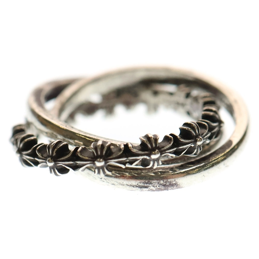 CHROME HEARTS(クロムハーツ) TINY E CH PLUS BAND TRPL タイニーE CHプラス トリプルバンドリング シルバー